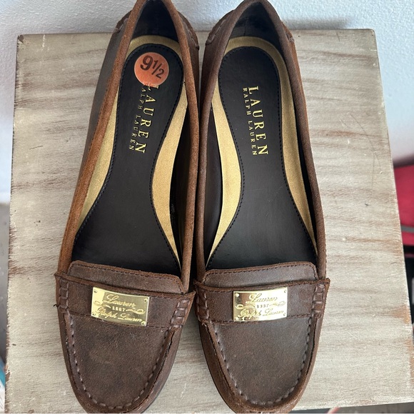 Lauren Ralph Lauren Brown Loafers Slip On Shoes - Picture 10 of 11